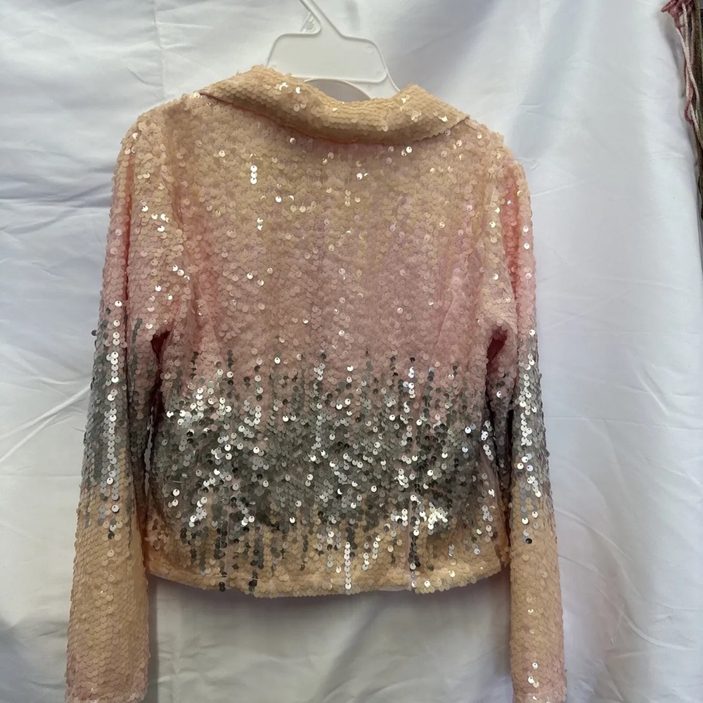Disney Princess ombré sequins jacket girls 9/10 - Picture 2 of 5